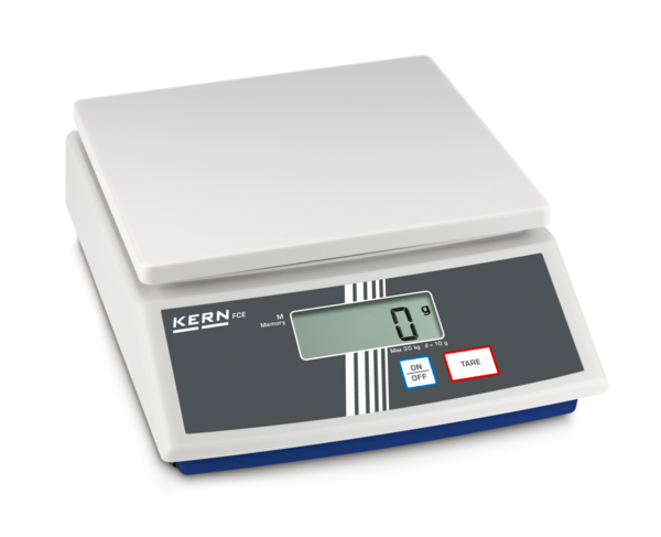 KERN Tafelweegschaal FCE 15K5N met weegplateau 252×228×12,5 mm