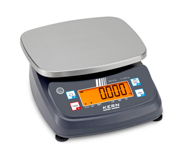 KERN Tafelweegschaal FPB 15K-3 met weegplateau 230×190×20 mm